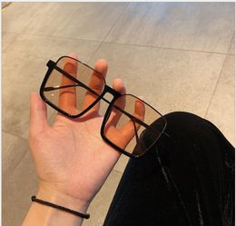 Classic Oversized Square Women Eye Glasses Antiblue Light glasses Plastic Men Computer Glasses Optical Eyeglasses Retro metal hin1823112