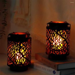 Candle Holders Wedding Living Room Pattern Holder Vintage Iron Lanterns Nordic Handle Table Aesthetic Stick Decor GXRYH