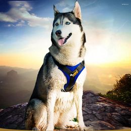 Dog Collars Harness Reflective Vest Chest Lead Leash Set Puppy Breathable Chain Outdoor Training Anti Stress Leashes Back