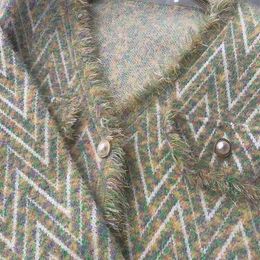オフィスレディクルーネックスリムフィットタッセルフリーサイズのセーターコート