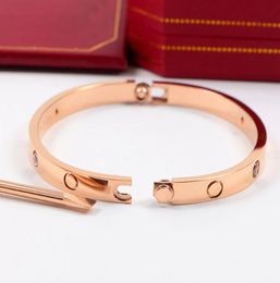 Bracelet Designer Fashion Gold Bracelet High Quality Womens Bracelet Luxury Mens Brand Rose Silver 6mm Stainless Steel Birthday Gift