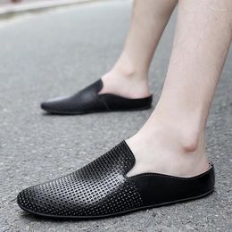 Casual Shoes Summer Slippers Leather Comfortable Breathable Anti Slip Men's Outdoor Shoe