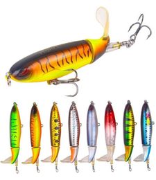 Popper 13g 10mm Float Fishing lures Artificial Bass Hard Bait Crank Soft Tail Rotating Fishing Tackle3884807