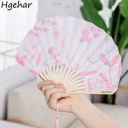 Decorative Figurines Cute Folding Fans Japanese Style Retro Portable Dancing Hand Tassel Art Decoration Party Wedding Foldable Handheld Chic