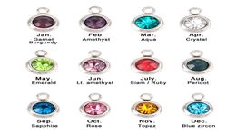 Stainless steel Crystal Zodiac birthstone charms lucky stones 12 colors1 pendants for Pierre Naissance Jewellery making gifts9300561