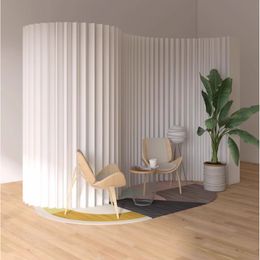 2M Height Creative Home Decor White Colour Organ Paper Wall Screen Room Dividers Waterproof Office Partition Removable Folding Baffle