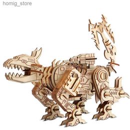 3D Puzzles Robot Wooden 3D Stereo Stitch Puzzle DIY Handmade Model Toys for Boys Adults Creative Gifts Home Decoration Science Fiction Y240415