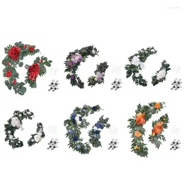 Decorative Flowers Artificial Wedding Arch Flower 1 Set Party Background For Indoor Outdoor Garden Yard Decorations G32D