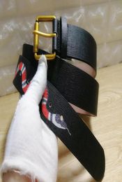 sell Black Colour Luxury High Quality Designer Belts Fashion snake animal pattern buckle belt mens womens belt ceinture optiona1209026