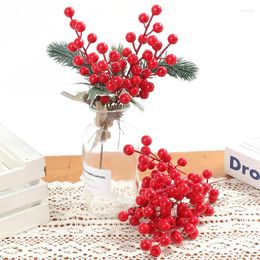 Decorative Flowers 5/10PCs Artificial Berry Christmas Decoration Xmas Tree Ornaments For Home Decor Navidad Year 2024 Party Gift Box