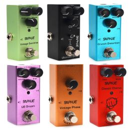 Cables SAPHUE Mini Electric Guitar Pedal Effector Time/Mix/Repeat Knob Effect Pedal Mini Single Type DC 9V True Bypass Guitar Accessory