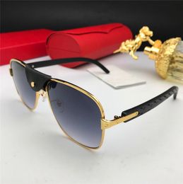 new fashion designer sunglasses 0038 square frame with leather wooden legs top quality simple classic style uv 400 outdoor men eye1369952