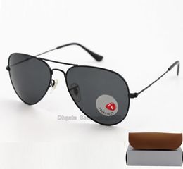 12pcs Polarizing Sunglasses For Men Women Classic Black Frame Green Polarized Sun Glasses UV400 Driving glasses 58mm lens with bro8842352