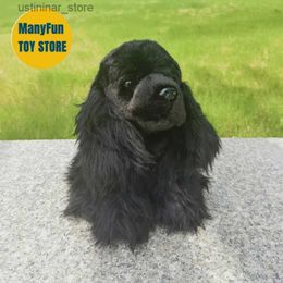 Stuffed Plush Animals English Cocker Spaniel High Fidelity Anime Cute Plushie Dog Plush Toys Lifelike Animals Simulation Stuffed Doll Kawai Toy Gifts L47