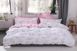 Queen Size Bed Sheet Set King Size Duvet Cover Bed Linen Pillowcase Double Bedspread and Beddings Set Cats Printed Bedding T2004098905982