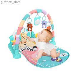 Mobiles# Baby Activity Gym Play Mat Newborn 0-12 Months Developing Carpet Soft Rattles Musical Toys Activity Rug For Toddler Babies Games Y240415Y240417EROW