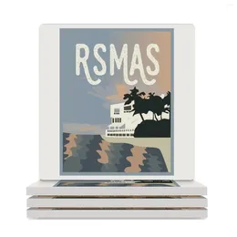 Table Mats Rosenstiel School Of Marine And Atmospheric Sciences (RSMAS) Ceramic Coasters (Square) Cute Cup Custom Set For Drinks