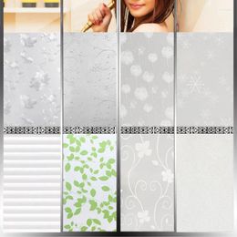 Window Stickers 60x100cm A Variety Of Flowers And Leaves Pattern Thickened Glass Film Opaque Kitchen Bathroom Electrostatic