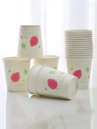 Disposable Cups Straws 25/ 50 Pieces Cold Available Thickened Water Proof Not Deformed Household One Time Cup