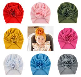 Free DHL 18 Colours Cute Big Bow Hairband Hats Baby Kids Girls Toddler Elastic Caps Turban Head Wraps Bow-knot Hair Accessories5829620