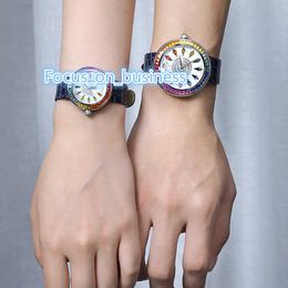 ANSTER New 2022 High-end Wristwatches Men Colourful Gradient Gemstone Vvs Moissanite Watch