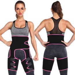 In StockWomen High Waist Thigh Trimmer Neoprene Sweat Shapewear Slimming Leg Body Shapers Adjustable Waist Trainer Slimming Belt7182171