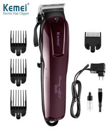 Kemei professional designer hair clipper beard shaving machine 100240V powerful electric razor with 4 heads5399056