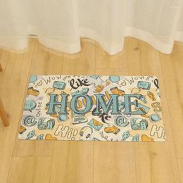 Carpets PVC Entrance Doormat Cartoon Durable Dust Proof Home Balcony Bedroom Door Mat Anti Slip Floor Decoration