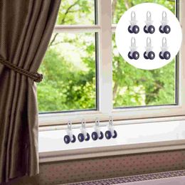 Shower Curtains 6 Pcs Track Pulley Curtain Roller Wheel Plastic Rod Silent Runner Stainless Steel Blinds Windows