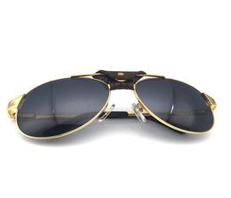 LuxuryRetro pilot Sunglasses Men Carter Glasses Santos Shades Women Fashion Eyewear Sunglasses Retro Eyeglasses Christmas 5549963771