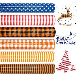 Window Stickers Striped Stars Printed Heat Transfer Film Iron On Tshirt Make Graphics For Clothes Christmas Party Decoratio DIY Cricut