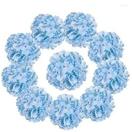 Decorative Flowers 1Pc Artificial Silk Hydrangeas Head With Stem Floral Arrangement For Home Decoration Wedding Centrepiece