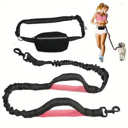 Dog Collars Leash Hands-free With A Waist Bag Hold Items Harness For Small Breeds Dogs Choker Collar Personalised Nylon Accessories