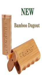 78mm Natural Bamboo Dugout Ceramic One Hitter Bat Pipe Mini Bamboo Dugout Box Smoke Hand Pipe Accessories7569241