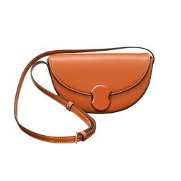 Luxurys handbag classic flap Designer saddle bag for Woman Teen triomphes man Leather satchel tote crescent Crossbody sling bag strap Shoulder Clutch Half moon bags