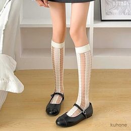 Socks Hosiery Sexy Women Silk Stocking Japanese Lolita Uniform Thin Long Socks Dot See Through Transparent Calf Sock Summer Tube Socks Hosiery