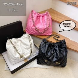 Shoulder Bags Lattice Bag Fragrant Grandma New Trash Bag Women Chain Tote Bag Shoulder Bag