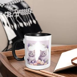 Mugs Two Cute Little Kittens Having A Time Coffee Kids Bedroom Ceramic Mug Accessories For Home