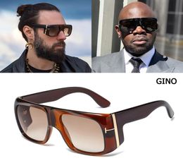 2021 Fashion Oversized Shield GINO Style Gradient Sunglasses Cool Men T Metal Gradient Sun Glasses Oculos De Sol 952088278587
