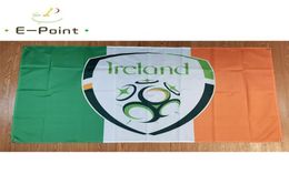 Ireland National Football Team On Ireland Flag 3ft5ft 150cm90cm home garden flags Festive2808043