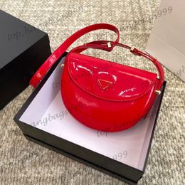 5 Colors Patent Leather Adjustable Half Moon Shoulder Bags Card Holder Outdoor Wallet Purse For Liade Summer Wedding Party Pocket For Ladies 20X15CM