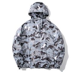 2021 autumn Men women windbreaker 3m reflective jacket casual hip hop Hooded Camo coats streetwear night shiny harajuku jackets4310223