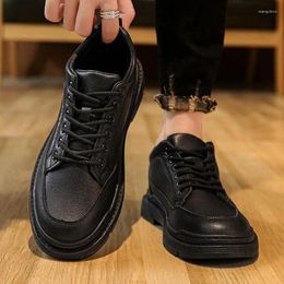 Dress Shoes Business Formal Wear Leather Men's Autumn 2024 Boys Suit Pattern British Trend Fashion Derby