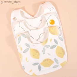 Bibs Burp Cloths Cotton Gause Baby Bibs 3pcs/set Infant Kids Bandana Burp Cloth Soft Newborn Feeding Saliva Towel Toddler Bib Scarf Y240415Y240417NCY4