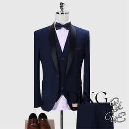 Men's Suits Wedding For Men Elegant Blazers Set 3 Pieces Formal Classic Jackets Vest Pants Full Coats Luxury Business 2024
