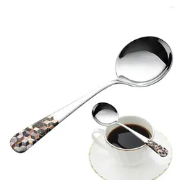 Spoons Stainless Steel Tablespoons Dinner Tablespoon Reusable Round Edge Spoon Home Kitchen Restaurant Mirror Polished For Soup