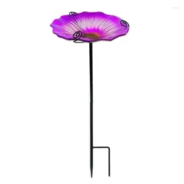 Other Bird Supplies Feed Tray With Stake Weatherproof Flower Shape Detachable Pole Standing Bath For Patio Yard Courtyard Backyard Gift