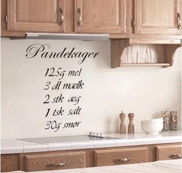 Window Stickers Pandekager Wall Solid Colour Creative Art Carved Kitchen Make Cooking More Fun