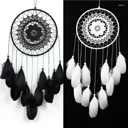 Garden Decorations Dream Catcher With Feathers And Beads Handmade Wall Bedroom Hanging Ornaments Decoration Accessories