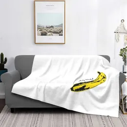 Blankets Banana Art Mask Tshirt For Home Sofa Bed Camping Car Plane Travel Portable Blanket Warhol Andy Parody Fun Hypebeast